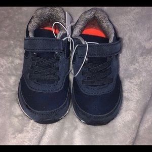 Blue and gray baby boy shoes